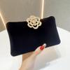 Nueva Cartera Pequeña de Terciopelo con Diamantes para Dama Bolso de Mano Bolso de Noche Bolso para Vestido de Fiesta Bolsos Cruzados de Hombro para Fiesta