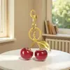 Chaveiro de Cereja Mais Vendido no Exterior Chaveiro de Cereja 3D em Liga de Zinco Pingente Criativo de Cereja para Bolsa