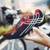 Sapatos de Ciclismo Masculinos e Femininos Bicicleta Sem Trava Solado de Borracha Cano Baixo Malha Tamanho Grande Botão Giratório Sapatos de Ciclismo Sapatos com Trava