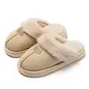 Nuevas Pantuflas de Piso Peludas de Invierno 2025 para Mujer, Calentitas con Terciopelo Extra, Suela Gruesa de Terciopelo para el Hogar, Antideslizantes, de Algodón