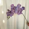9 cabeças flor phalaenopsis artificial sala de estar mesa de jantar ramo alto decoração de chão flor artificial casamento arranjo de flores de casamento