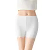 Pantalones Cortos de Seguridad de Seda de Hielo para Mujer, Estilo Delgado de Verano, Anti-Exposición, No se Enrollan, Sin Costuras, Tallas Grandes, Pantalones de Seguridad Elásticos Ajustados
