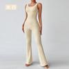 Europa y Estados Unidos transfronterizo TK Amazon chaleco de cuello redondo pantalones acampanados mono tirante ancho espalda sexy hilo ropa de yoga