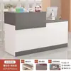 Mostrador de caja simple y compacto para tiendas, mostrador de bar económico con gabinete, escritorio de recepción para tiendas de ropa, mesa de caja de recepción