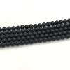 Pedra Natural Ágata Negra Fosca 4-12mm Contas Redondas Contas Soltas Semi-Acabadas Pulseira Colar DIY Acessórios de Joias Atacado
