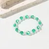 Pulsera Facetada de Cristales Naturales de Colores Mixtos, Fresca y Dulce, Pulsera Elegante Hecha a Mano con Cuentas para Dama, Regalo de Vacaciones