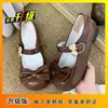 Sapatos Rasos Versáteis Estilo Japonês com Laço 2026 Novos Fofos Menina Doce Lolita Bico Redondo Sapato Mary Jane