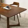 Mesa y Sillas de Comedor Minimalistas Nórdicas de Madera Maciza Set Moderno para Apartamentos Pequeños Mesa de Comedor Rectangular para el Hogar para Ocio y Reuniones