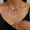 Hot joyería transfronteriza al por mayor joyería de moda fiesta mujeres diamante de agua pulpo fresco collar pendientes de botón traje