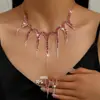 Venta Caliente Joyería Transfronteriza al por Mayor Joyería de Moda Fiesta Conjunto de Collar y Pendientes de Pulpo con Pedrería para Mujer