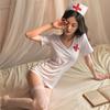 Nova Lingerie Tendência com Estilo de Uniforme de Enfermeira Doce e Sexy, Tudo-em-Um, Sedutora e Apaixonada, Não Precisa Tirar