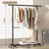 Cabideiro de chão extra grosso para casa, quarto, móvel, estilo creme, para pendurar roupas, cabide simples para dormitório, varanda, vertical