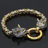 Collar Pulsera Cabeza de Lobo Vikingo Retro Nórdico Más Vendido Transfronterizo Set de Cadena de Acero Inoxidable Vikingo Fabricante Venta al por Mayor Dropshipping
