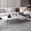 [Suministro de Exportación] Mesa de Café de Pizarra de Lujo Accesible Italiana, Apartamento Pequeño Sencillo, Mesa de Café Creativa de Alquiler para Sala de Estar