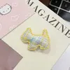 Bonita horquilla con diseño de cachorro a cuadros con dibujos animados, flequillo de alta calidad para niña, pinza lateral, accesorios para el cabello para estudiantes, tocado