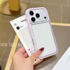 Funda de Teléfono Acrílica Transparente de Dos en Uno Color Caramelo para iPhone 16, Adecuada para iPhone 17 Pro Dopamina