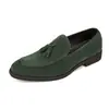 Zapatos de Cuero Versátiles Slip-On de Moda Coreana para Hombre Estilo Británico Punta Afilada Negocios Casual Zapatos de Cuero Zapatos Slip-On Ligeros y Cómodos