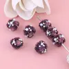 Industria pesada camelia perla taladro bola agujero recto cuentas DIY cadena para teléfono móvil llavero cadena para bolso accesorios al por mayor