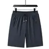 (Exclusivamente para Ventas Transfronterizas) Pantalones Cortos Deportivos de Seda de Hielo de Alta Calidad para Hombre, Pantalones Deportivos Casuales Sueltos de Aire Acondicionado, Populares Más Vendidos