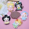 Cartão Grande Desenho Animado Acessórios de Resina DIY Menina Gatinho Cola Cremosa Capa de Celular Chaveiro Ímã de Geladeira Material para Presilha de Cabelo