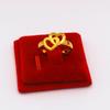 Nuevo anillo de doble corazón de amor de apertura de arena dorada de Vietnam chapado en oro para mujer, joyería de índice de larga duración que no se decolora, venta al por mayor