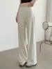 Calças Esportivas Retas Soltas Femininas Cintura Alta Caimento Emagrecedor Corrida Treino Yoga Pilates Fitness Casuais Longas