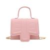 Cor Sólida Nova Linda 2025 Nova Simples e Fashionável Estilo Coreano Textura de Corrente Fashionável Uma Alça Transversal Pequena Bolsa Quadrada