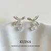 Pendientes de Lazo Exquisitos Super Brillantes para Mujer, Colgantes de Corazón, Pendientes de Lujo de Gama Alta Accesibles de Nicho, Joyería para Orejas Única y Hermosa
