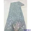 Vestido Europeo y Americano Bordado Lentejuelas Malla Tela Pesada con Perlas Encaje de Lentejuelas Nupcial