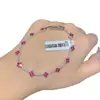 Pulseira de Flor de Diamante Brilhante Simples de Moda de Luxo Cristal Flor de Cristal Retrô Única de Nicho Exquisita Joia de Pulseira de Luxo Leve