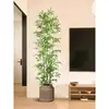 Decoración de Vegetación Artificial Bambú de Simulación Planta de Bambú de Simulación Pantalla Divisoria Interior Exterior Vestíbulo Sala de Estar Hotel Paisaje Paquete