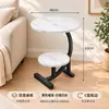 En Stock Mesa Auxiliar Redonda de Doble Capa Simple para el Hogar Soporte de Hierro Forjado Apartamento Pequeño Sofá Mesa de Café de Lujo Pequeño Estante de Almacenamiento
