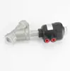 Válvula Pneumática de Assento Angular Tipo Y em Aço Inoxidável 304, Válvula de Controle a Ar, Válvula de Fechamento, Válvula Pneumática para Vapor de Alta Temperatura, Válvula Pneumática com Rosca