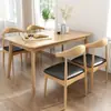 Mesa de Comedor de Madera Maciza para Uso Doméstico, Muebles de Estilo Nórdico, Mesa de Comedor Rectangular Estilo Occidental, Juego de Mesa y Sillas de Comedor Moderno Simple para Apartamentos Pequeños