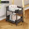 Prateleira de Armazenamento de Cozinha Multifuncional, Estante de Armazenamento em Camadas para Mesa, Estante de Livros, Carrinho de Lanches Móvel, Prateleira de Armazenamento
