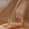 Collar de Plata 925 con Bucle de Estrella para Mujer Estilo Ins Sentido de Diseño de Nicho Cadena para Clavícula Estilo Frío Lujo Ligero Nuevo Estilo Cadena de Lana