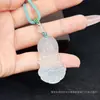 Pendente de Bodhisattva Guanyin de Jade Gelo de Alta Qualidade no Atacado, Pingente de Jade Branco, Enfeites de Jade, Produtos Populares para Transmissão ao Vivo