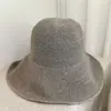 Sombrero de Paja Plegable Hecho a Mano de Ganchillo Estilo Coreano Japonés para Mujer, Sombrero de Pescador Transpirable para Salidas de Verano Protección Solar