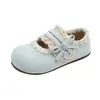 Sapatos de Couro com Renda Francesa 2026 Primavera e Outono Novos Estilo Coreano Sapatos de Princesa com Laço para Meninas com Saia