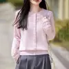 2026 Novo Design Francês Cardigã de Crochê Vazado Casaco Suéter Feminino Estilo Coreano Peça de Roupa Emagrecedora