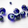 Ojo de Diablo Cuentas Redondas Ojos Azules Turcos Cuentas de Vidrio Hechas a Mano Colgante Materiales Accesorios Accesorios para Cadena de Teléfono Móvil En Stock