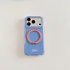 Diseño de Bloques de Color de Lunares Adecuado para iPhone 17 Pro, Simple 16 Pro Max Resistente a Golpes 15 Pro Soporte Magnético 15 Funda para Teléfono