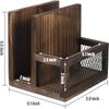 Estante de almacenamiento de mesa carbonizado de pino, Estante de almacenamiento de pañuelos para hotel, restaurante, hogar