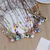 Colar de Maçã de Cerâmica Jingdezhen Colar Borboleta Dopamina Personalidade Fresca Feminina Moda Versátil Colar Venda por Atacado