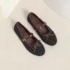 Plus Size 4cm Hidden Heel Korean Style Bow Ballet Mary Jane Shoes 2026 Autumn French Shallow Mouth Lightweight Single Shoes