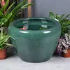 Jarra de Cerámica Jingdezhen Cuenco para Peces Dorados Cuenco de Nenúfar Loto Tortuga Balcón Patio Jarra Grande Jarra Profunda Jarra de Agua Maceta de Loto