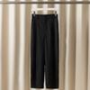 Fábrica Nanyou Venta al por mayor Estilo Nuevo Seda de Morera Cintura Elástica Moda Versátil Diseño Plisado Pantalones Casuales Ajustados de Nueve Puntos
