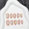 Unhas de gel com bolhas feitas à mão, pré-fabricadas, peça única, tamanho único, unhas pré-fabricadas vestíveis, arte de unhas de alta qualidade