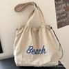 Bolso de Lona con Letras de Moda para Mujer 2026 Nuevo Bolso de Hombro Casual de Gran Capacidad Bolso Tote Elegante de Verano para Viajar
