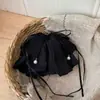 Grampo de Cabelo de Renda com Laço de Fita Estilo Ballet, Malha de Alta Qualidade Estilo Francês, Presilha para Rabo de Cavalo Meio Preso, Cor Sólida